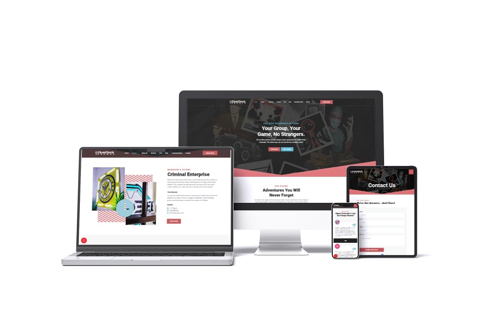 clueclock website mockup