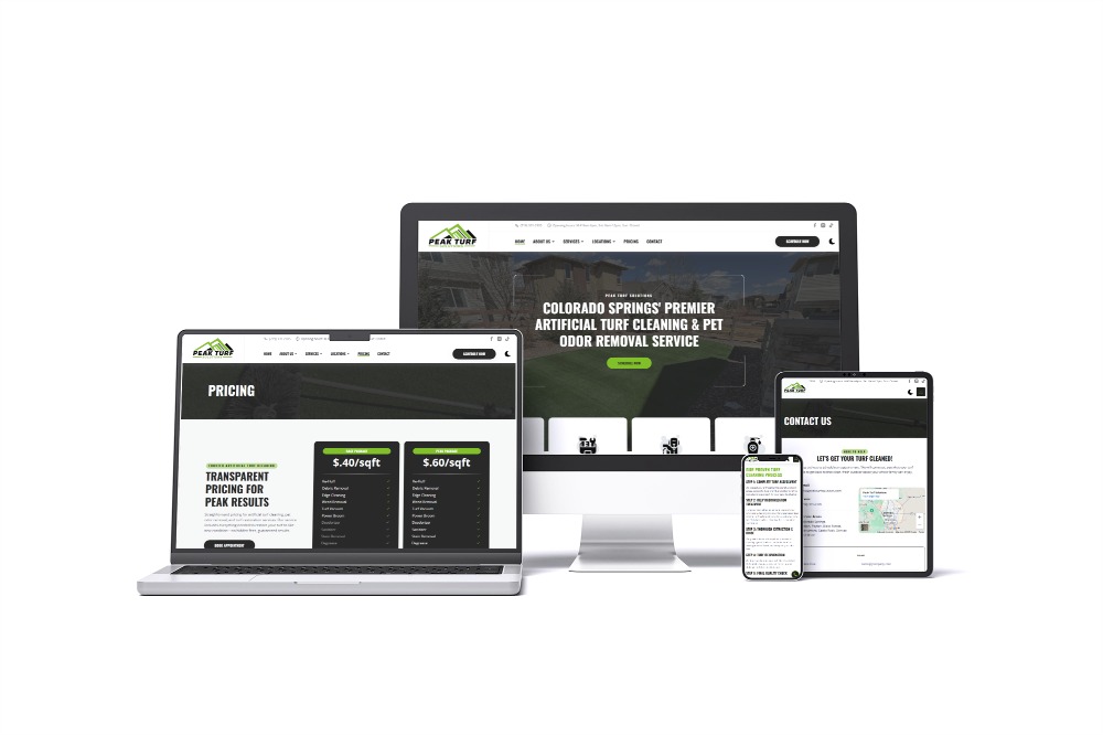 Peak Turf Solutions website mockup